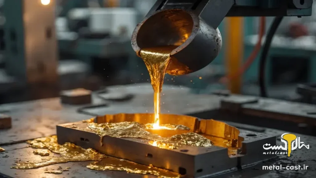 ریختهگری طلا با کیفیت بالا و جزئیات دقیق قالبگیری و ریختهگری طلا برای تولید زیورآلات